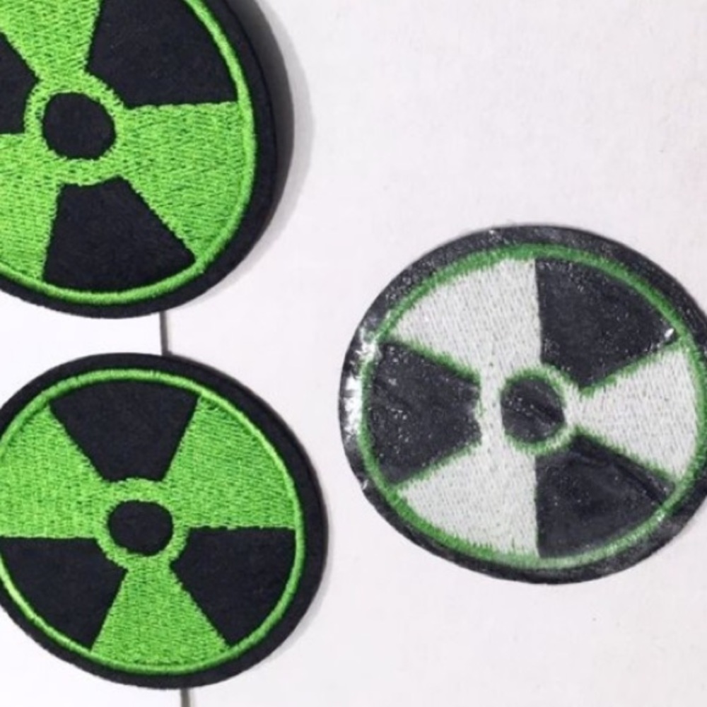 NEW RADIOACTIVE LOGO  IRON ON PATCHES (3-PACK) - Picture 3 of 4